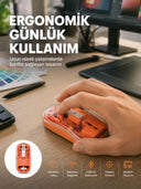Şeffaf Kablosuz Mouse Bluetooth Bağlantılı Sessiz Tıklama Yeni Nesil - 1