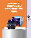 Galaxy Projektör – 360° Dönebilen Gece Lambası, Dekoratif Ambiyans Işığı - 1