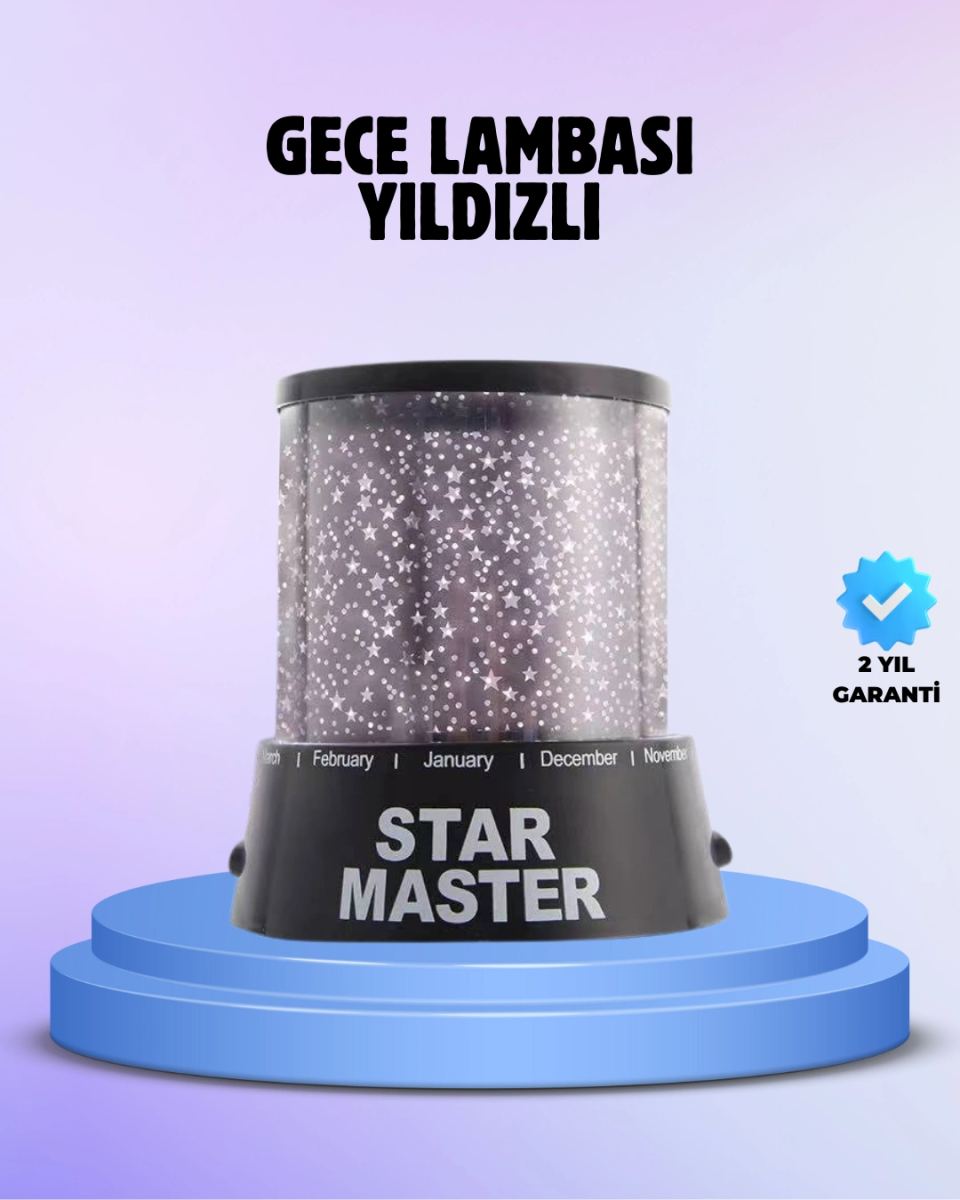 Odayı Yıldızlarla Dolduran Galaxy Efektli Led Projektör Işık