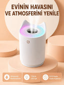 Hava Nemlendirici Buhar Makinesi Aromaterapi Led Işıklı Oda Nemlendirici - 1