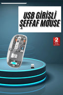 Kablosuz Mouse Fare Şarjlı Bluetooth Wireless Çift Modlu Sessiz - 1