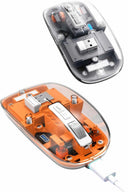 Mouse Fare Kablosuz Mouse Fare Şarjlı Bluetooth Sessiz 5 Tuşlu Şeffaf - 2