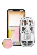Mouse Fare Kablosuz Mouse Fare Şarjlı Bluetooth Sessiz 5 Tuşlu Şeffaf - 3