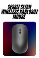 Kablosuz Bağlantı Yüksek Hassasiyetli Kablosuz Wireless Siyah Mouse - 1