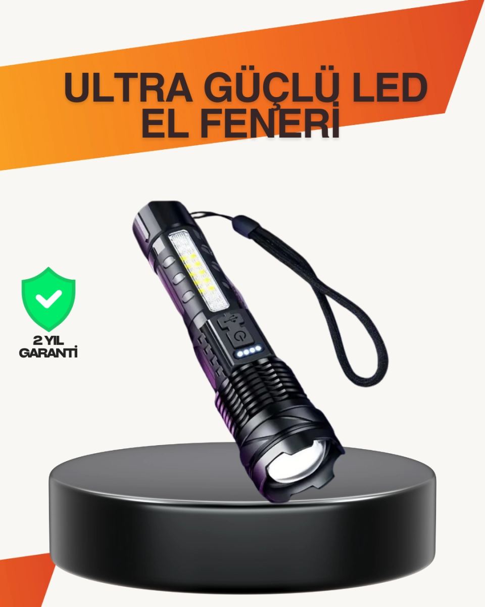 Outdoor Ve Acil Durum İçin Güçlü Led El Feneri