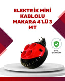 Kırmızı Renk 3 Metre 4’lü Kablolu Priz Makarası - 1