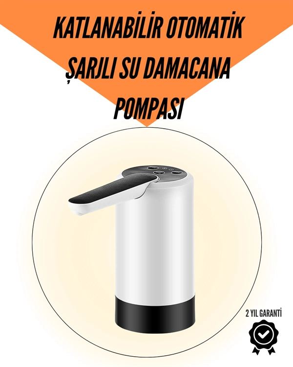 Taşınabilir Şarjlı Daana Su Pompası Hijyenik Tasarım