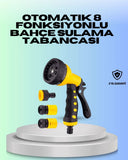 Ayarlanabilir Basınçlı 8 Modlu Bahçe Sulama Tabancası Hortum Atı - 1