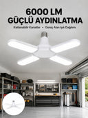 Enerji Tasarruflu Led Ampül 60 Watt 4 Kollu Beyaz Işık Yeni Nesil - 1