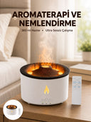 Alev Efektli Aromaterapi Difüzörü – 360 Ml Su Hazneli, Sessiz Ve Zaman Ayarlı Yeni Nesil - 1