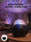 Çok Renkli Projektör Lamba Disko Topu Gece Lambası Kablosuz - 1