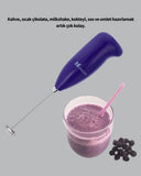 Mini Pilli Portatif Karıştırıcı – Cappuccino, Latte, Frappe Ve Kahve Köpürtücü - 3