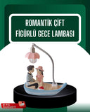 El Ele Tutuşan Çift Figürlü Dekoratif Gece Lambası Romantik Tasarım - 1
