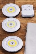 Led Lamba 3'lü Uzaktan Kumandalı Yapışkanlı Beyaz Işık - 4