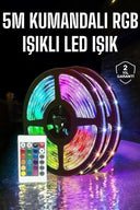 5 Metre Şerit Led Rgb Işıklı Kumandalı Güç Adaptörü Her Ortama Uygun - 2