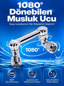 Döndürülebilir Musluk Mutfak Banyo Musluk Ucu Başlığı 4 Filtreli - 1