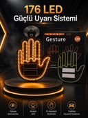 Led Işık El İşareti Araç Camı İçin Uzaktan Kumandalı - 1