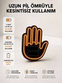 Pilli Led Işık Araç Camı İçin Uzaktan Kumandalı El Simgesi - 1