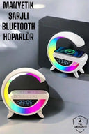 Bluetooth Hoparlör 15w Kablosuz Hızlı Şarj Led Gece Lambası - 2