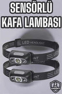 Kafa Lambası Kamp Lambası Led Işık Şarjlı Ayarlanabilir - 2