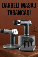 4 Başlıklı Darbeli Şarjlı Masaj Aleti Tabancası Kablosuz - 2