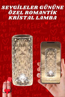 Sevgililer Günü İçin Hediye Kristal Lamba Sevgiliye Hediye Usb Şarjlı Gece Lambası - 2