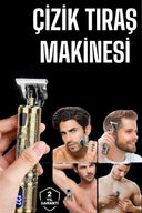 Tıraş Makinesi Şarjlı Profesyonel Saç Kesme Makinesi Gold Çizik Tıraş - 2