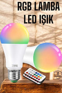 Rgb Led Lamba Led Işık Ampul Renk Değiştirebilen 100 Watt - 2