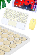 Touchpad Tüm Cihazlara Uyumlu Bluetooth Klavye Touchpad Slim Kablosuz Wifi Q Klavye - 1