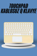 Touchpad Tüm Cihazlara Uyumlu Bluetooth Klavye Touchpad Slim Kablosuz Wifi Q Klavye - 2