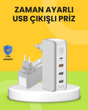 Hızlı Şarj Destekli Zaman Ayarlı Usb Şarj Adaptörü - 1