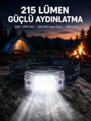 Şarj Edilebilir Led Kafa Feneri 215 Lümen Xpe Cob Güçlü Aydınlatma - 1