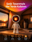 Gün Batımı Projektör Lamba Astronot Görünümlü Dekoratif Masa Lambası - 1
