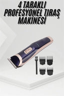 Tıraş Makinesi 4 Başlıklı Paslanmaz Çelik Bıçaklı Tüm Saç Tiplerine Uygun - 3