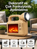 Solar Cob Alev Efektli Lamba – Güneş Enerjili, Suya Dayanıklı, Taşınabilir - 1