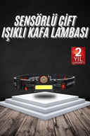Kafa Lambası Çalışma Işığı Süper Parlak Mıknatıslı Lityum Lion Pilli - 2