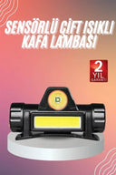 Kafa Lambası Çalışma Işığı Kafa Feneri Şarjlı Mıknatıslı Fenerli - 2
