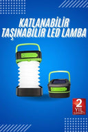 Kamp Lambası Katlanabilir Lamba Solar Şarjlı Led Lamba El Fenerli - 2