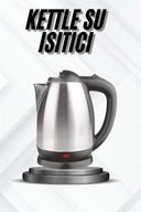 Kettle Su Isıtıcı C F Priz Uyumlu 220 - 240 V Paslanmaz Çelik Kablolu - 2