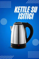 Elektrikli Paslanmaz Çelik Su Isıtcı Çelik Kettle 1.8 Lt. Uzun Ömürlü - 2