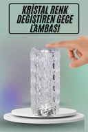 Masa Ve Gece Lambası Şık Ve Dayanıklı Sensörlü Şarjlı Kristal Lamba - 2