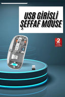 Kablosuz Mouse Fare Şarjlı Bluetooth Wireless Çift Modlu Sessiz - 2