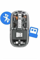 Kablosuz Mouse Fare Şarjlı Bluetooth Wireless Çift Modlu Sessiz - 4