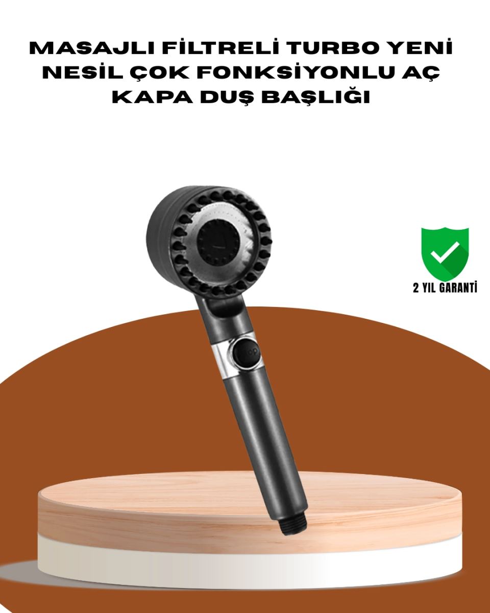 Masaj Fonksiyonlu Filtreli Duş Başlığı Dayanıklı Yapı