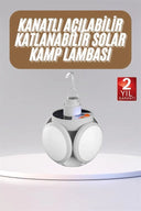 Katlanabilir Askılı Kamp Lambası 5 Kanatlı Pratik Güneş Enerjili - 2