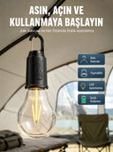 Taşınabilir Şarjlı Led Ampul Askılı Lamba Kamp Bahçe Lambası - 1