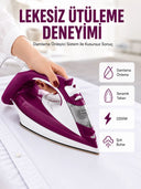 Yeni Nesil Kırmızı Buharlı Ütü 2200 Watt Seramik Tabanlı Yüksek Buhar Gücü Yeni Nesil - 1
