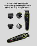 Led Ekranlı Şarjlı Saç Ve Sakal Kesme Makinesi Erkek Bakım Cihazı Çok Başlıklı Set - 3