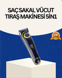 Şarjlı Sessiz Çalışan Saç Ve Sakal Şekillendirici Profesyonel Erkek Tıraş Makinesi - 1