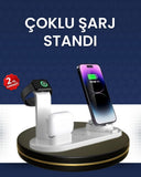 Modern Tasarımlı Çok Fonksiyonlu Kablosuz Şarj Standı - 1